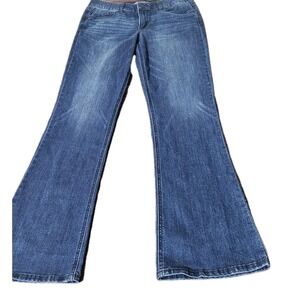 Democracy Ab Solution Straight Leg 10 Artisanal Denim  32x32 Jeans Mid Rise Blue